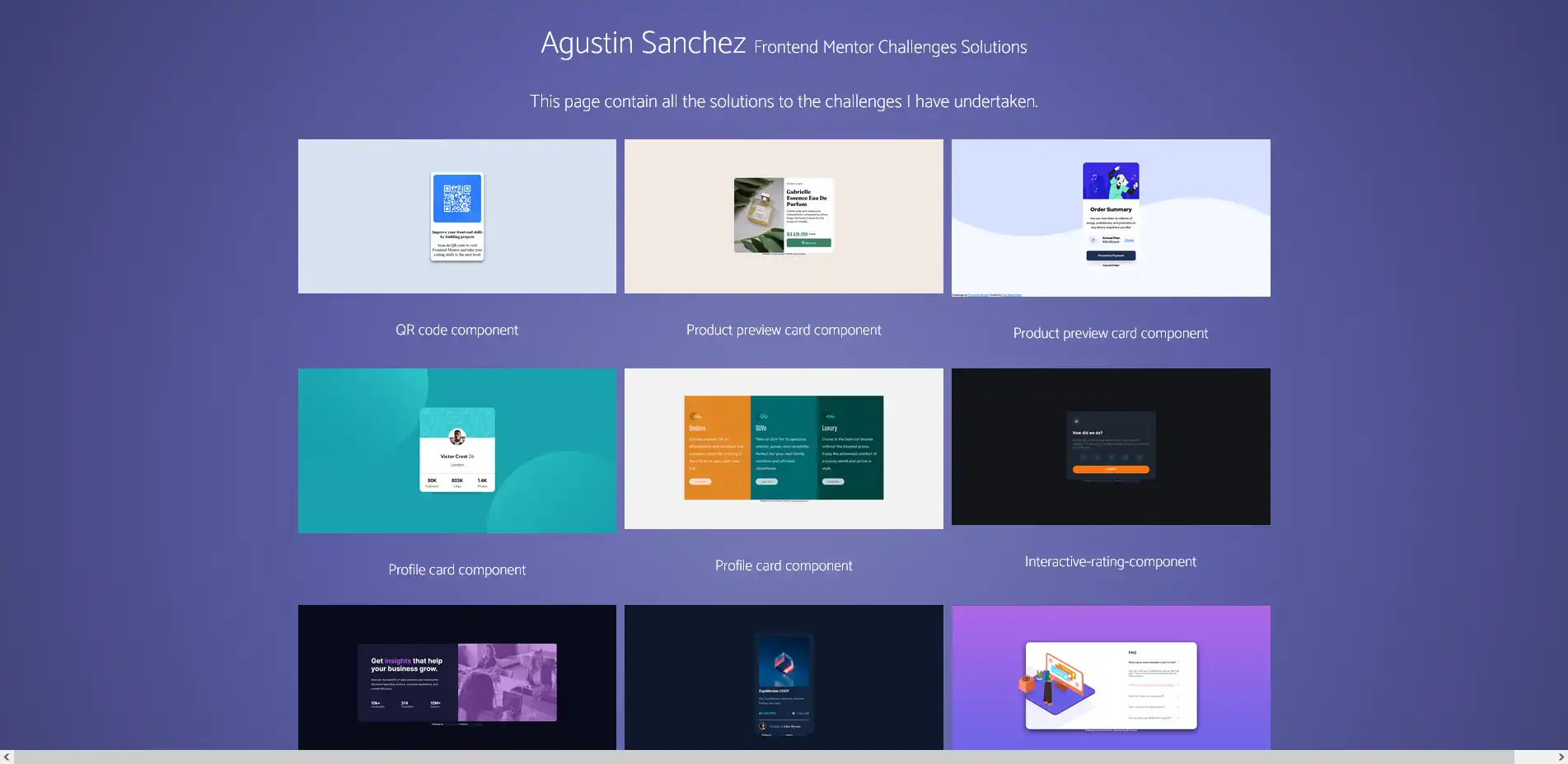 frontend mentor project